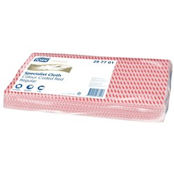 Tork Premium Cleaning Cloths 600 x 300mm Red 297701, Pack of 25