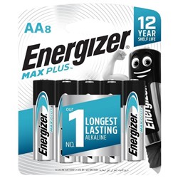 Energizer Max Plus AA Alkaline Batteries, Pack of 8