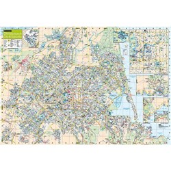 Kiwi Maps Christchurch Wall Map Laminated 1000x690mm