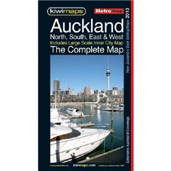 Kiwi Maps Auckland Wall Map Laminated 1000x690mm