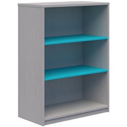 Accent Ako Bookcase 1200mm Silver Strata/Caribbean Natural