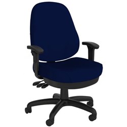 Plymouth Task Chair With Arms High Back Breathe Fabric/Navy/Black