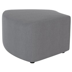 Conexion Curved Cube Ottoman Granite Grey