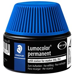 Staedtler Lumocolor 488 50 Blue Permanent Marker Ink Refill Station 30ml