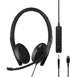 EPOS ADAPT 165 USB-C II UC Wired Binaural Headset with 3.5mm Jack