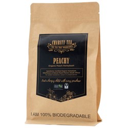 Charity Tea Peachy Peach Honeybush Organic Tea Bags, Pack of 25
