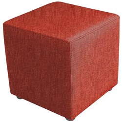 Ottoman Cube 420mm Keylargo Fabric/Paprika