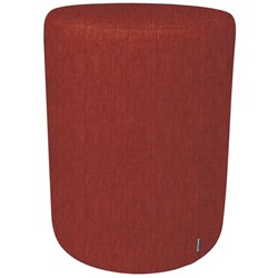 Ottoman Straight Round 450mm Keylargo Fabric/Paprika