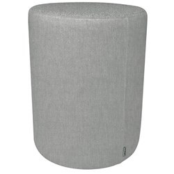 Ottoman Straight Round 450mm Keylargo Fabric/Zinc