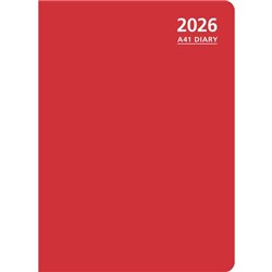 OfficeMax A41 1/2 Hour Appointments Diary A4 1 Day Per Page 2026 Red