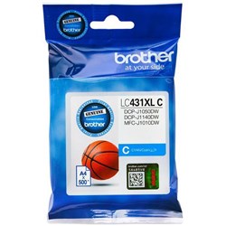 Brother LC431XLC Cyan Ink Cartridge High Yield