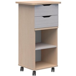 Ako Teacher Station 550x550x1100mm Refined Oak/Silver Strata