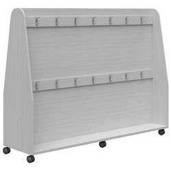 Ako Makerspace School Bag Rack 2000x500x1500mm Silver Strata