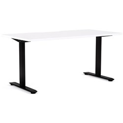 Klever Single User Desk 1500mm Snowdrift/Black