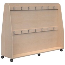 Ako School Bag Rack Junior 2000x500x1200mm Refined Oak