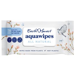 EarthSmart Water Wipes Baby Wipes All Natural, Pack of 70