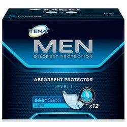 TENA Men Absorbent Protector Continence Liner Level 1, Pack of 12