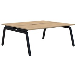 Accent Balance Angle 2 Pod Desk 1200x800mm Classic Oak/Black