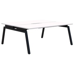 Accent Balance Angle 2 Pod Desk 1500x800mm Snowdrift/Black