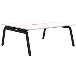 Accent Balance Angle 2 Pod Desk 1800x800mm Snowdrift/Black