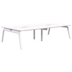 Accent Balance Angle 4 Pod Desk 1200x800mm Snowdrift/White