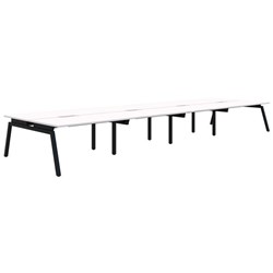 Accent Balance Angle 8 Pod Desk 1200x800mm Snowdrift/Black