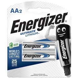 Energizer Ultimate Lithium AA Batteries, Pack of 2