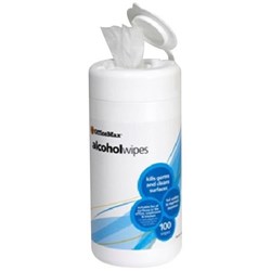 OfficeMax Alcohol Surface Wipes, Tub of 100