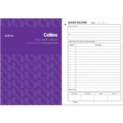 Collins A5/50DL Delivery Book NCR Duplicate Set of 50