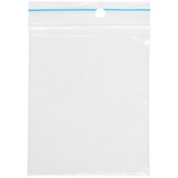 Resealable Plastic Bags 62x75mm 40 Micron Clear, Pack of 100