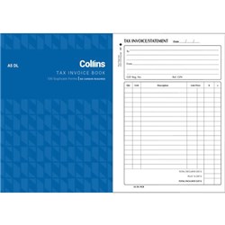 Collins A5DL Tax Invoice Book FSC NCR Duplicate Set of 100