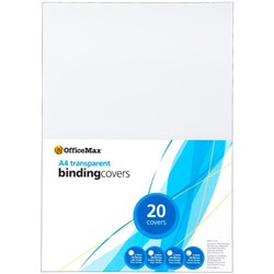 OfficeMax Binding Covers 250 Micron A4 Frosted, Pack of 20