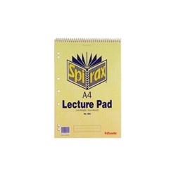 Spirax A4 905 Lecture Pad Top Opening 140 Sheets