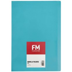FM Manilla Folders Foolscap Blue, Pack of 10