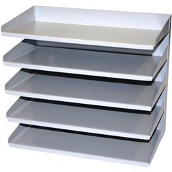 Winmac Document Tray Rack 5 Tier Stone Grey