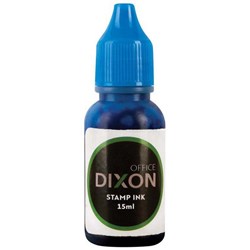 Dixon Self-Inking Stamp Ink Refill 15ml Blue