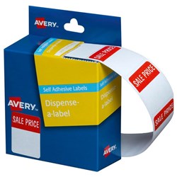 Avery Sale Price Dispenser Labels DMR2432S1 30x24mm, Box of 400