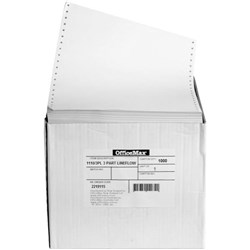OfficeMax 1110/3PLCP 60gsm 3 Part Plain Lineflow Paper, Carton of 1000