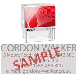 Colop L30 Custom Made Stamps 47x18mm Complete With Rubber Die