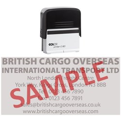 Colop L60 Custom Made Stamps 76x37mm Complete With Rubber Die