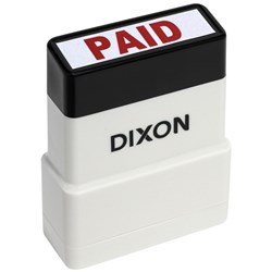 Dixon 049 Self-Inking Stamp PAID Red