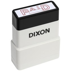 Dixon 007 Self-Inking Stamp PAID With Write In Box Red