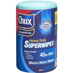 Chux Heavy Duty Superwipes Perforated Green 45m Roll
