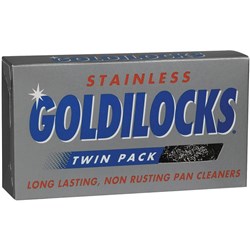 Goldilocks Stainless Steel Pan Cleaner Pads, Pack of 2