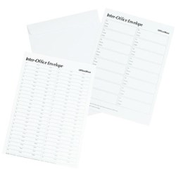 OfficeMax C4 Inter-Office Envelopes 16 Entries White, Box of 250
