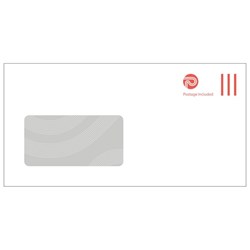 NZ Post DLE Postage Paid Window Envelopes Seal Easi White 133714, Pack of 100