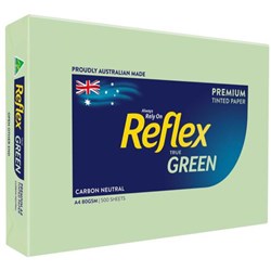 Reflex A4 80gsm Green Colour Copy Paper, Pack of 500