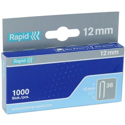 Rapid Staples 36/12 12mm, Box of 1000