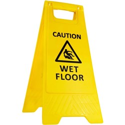 Caution Wet Floor Safety Sign Collapsible 290x660mm
