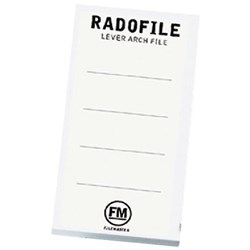 FM Radofile Lever Arch File Spine Labels Pack of 20
